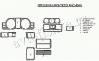 Декоративные накладки салона Mitsubishi Pajero/Montero 1991-1999 полный набор, 9 элементов.