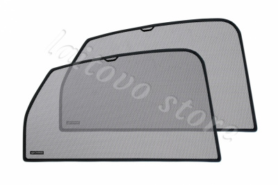 Skoda Octavia (2013-2017) автомобильные шторки Chiko на зажимах, задние боковые (Стандарт)