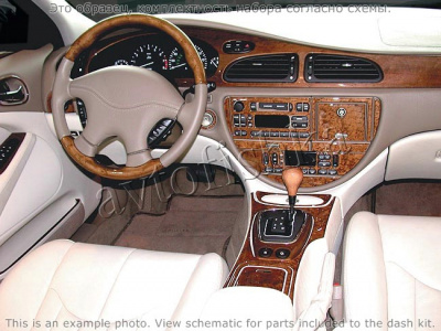 Декоративные накладки салона Jaguar XJS 2000-2002 полный набор, Автоматическая коробка передач, без навигации
