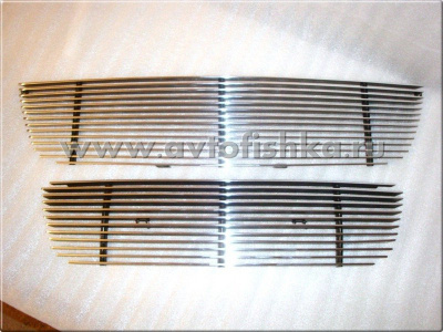 Ford Escape (05-07) решетки радиатора и бампера, алюминиевые, комплект 2 шт.